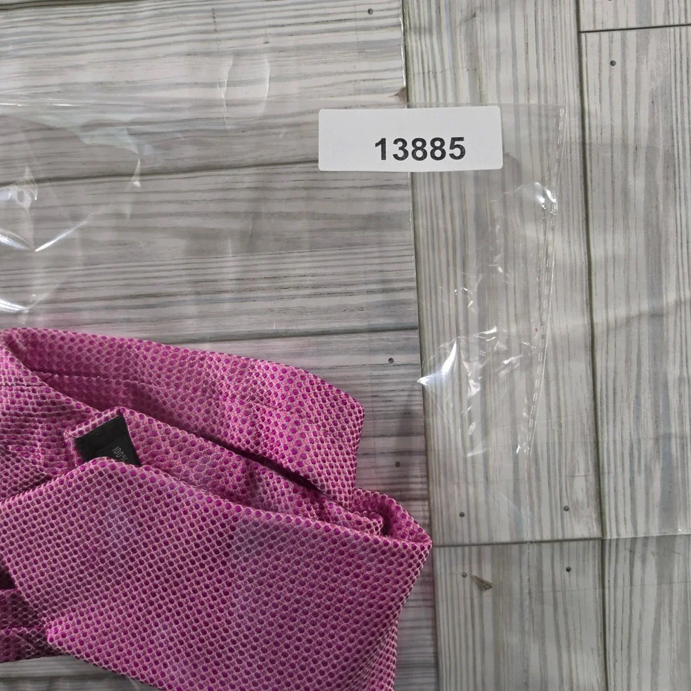 Zianetti Italian Silk Collection Men Pink Purple Textured Micro Dot Necktie